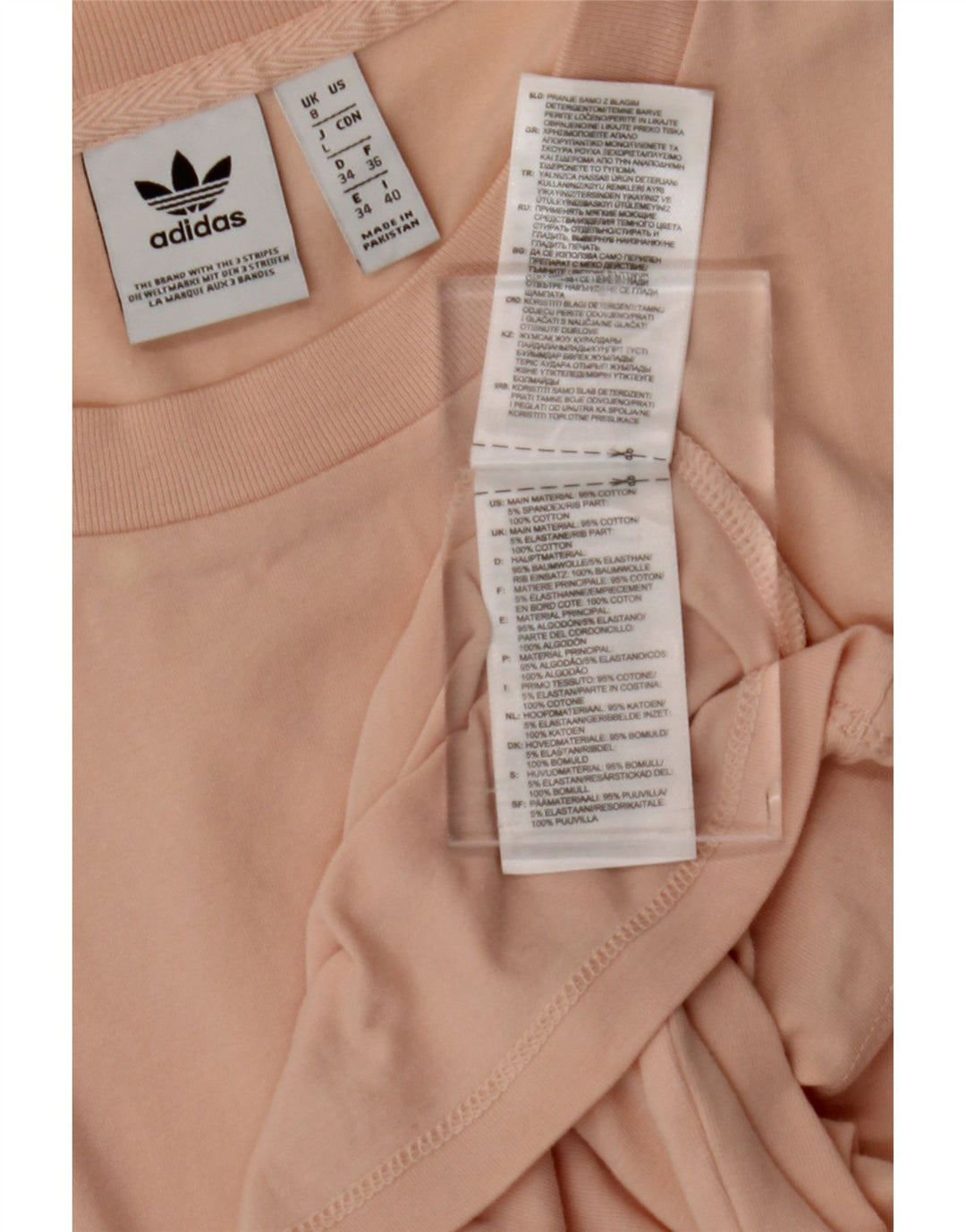 Damski top ADIDAS z grafiką, UK 8, mały, różowy, bawełniany