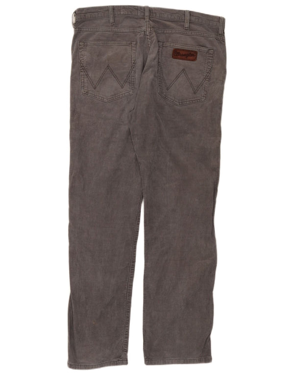 Męskie spodnie sztruksowe WRANGLER Arizona Stretch W36 L32 szare