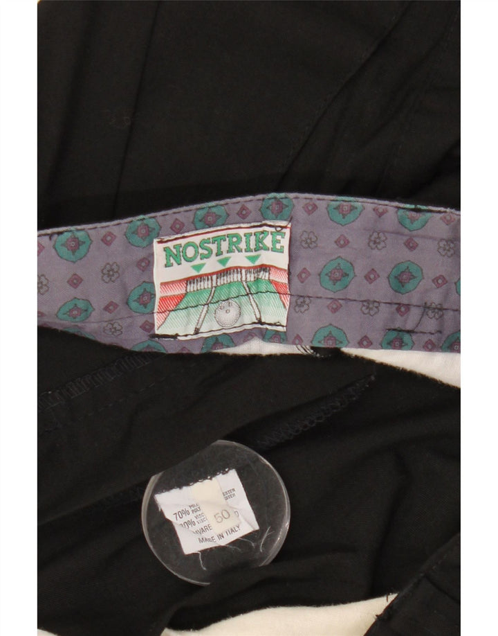 Męskie spodnie garniturowe w stylu vintage IT 50 Large W32 L25 Czarny poliester