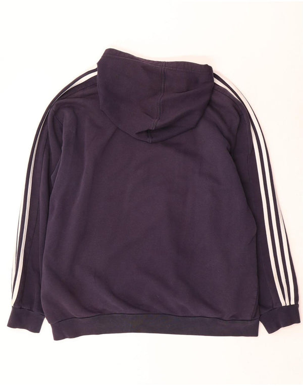 Adidas Męska bluza z kapturem 2XL Granatowa, bawełniana
