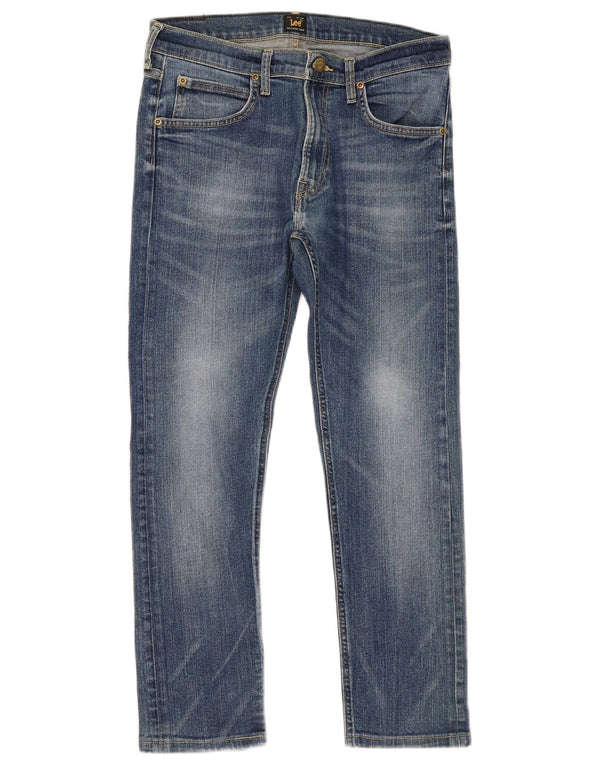 Lee Womens Luke Slim Jeans W32 L28 Blue Cotton