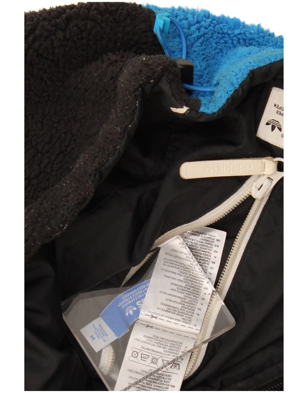 Męska dwustronna kurtka Adidas UK 38 Średni czarny poliester