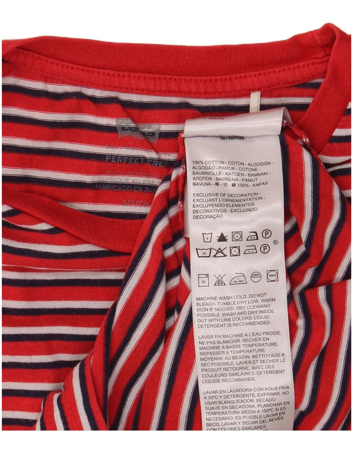 Męski T-shirt LEVI'S Top, mały, bawełniany w czerwone paski