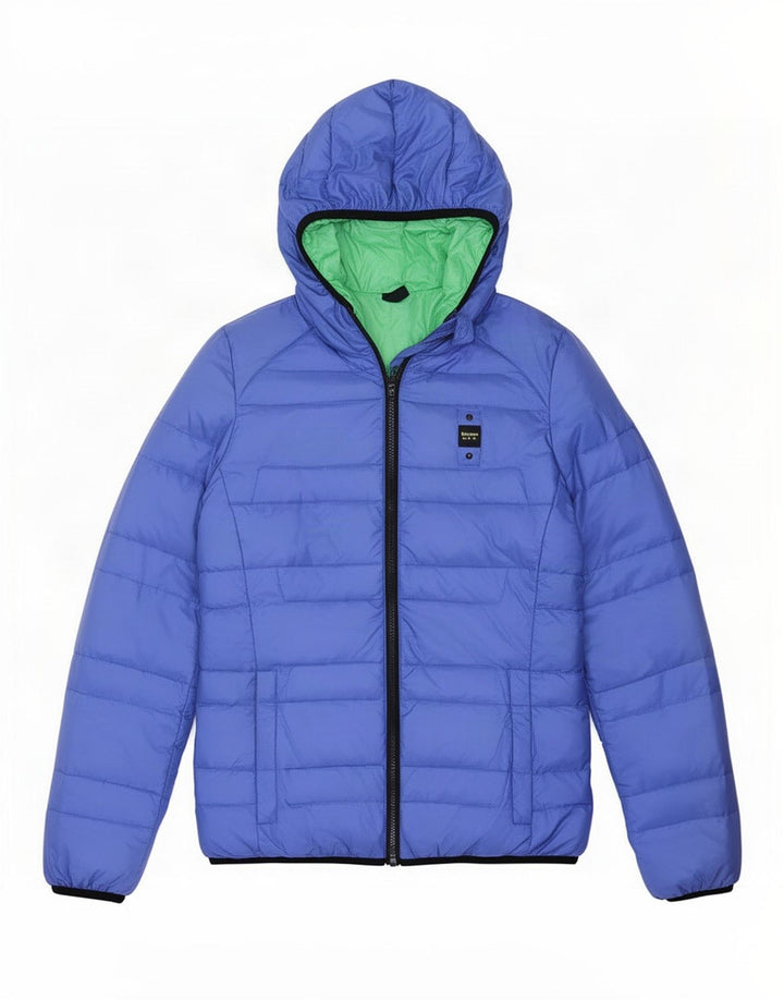 Damska ocieplana kurtka z kapturem Blauer UK 10 Small Blue Poliamid