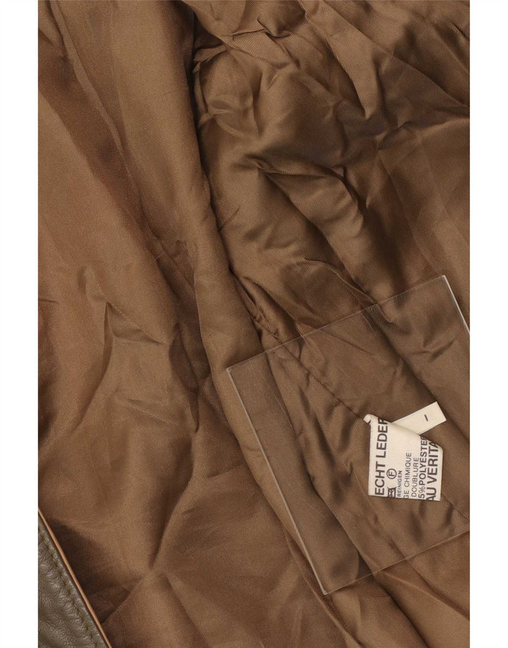 Vintage damska kurtka skórzana EU 44 XL Khaki