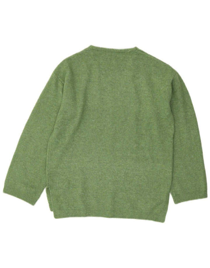 Marks & Spencer Damski sweter oversize z dekoltem w kształcie litery V, UK 10, mały zielony