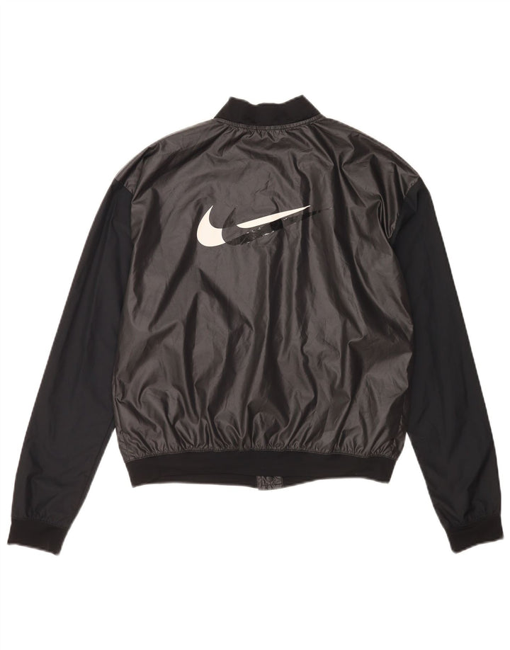 Damska kurtka przeciwdeszczowa Nike Running Graphic UK 10, mała, czarna, z blokami kolorów