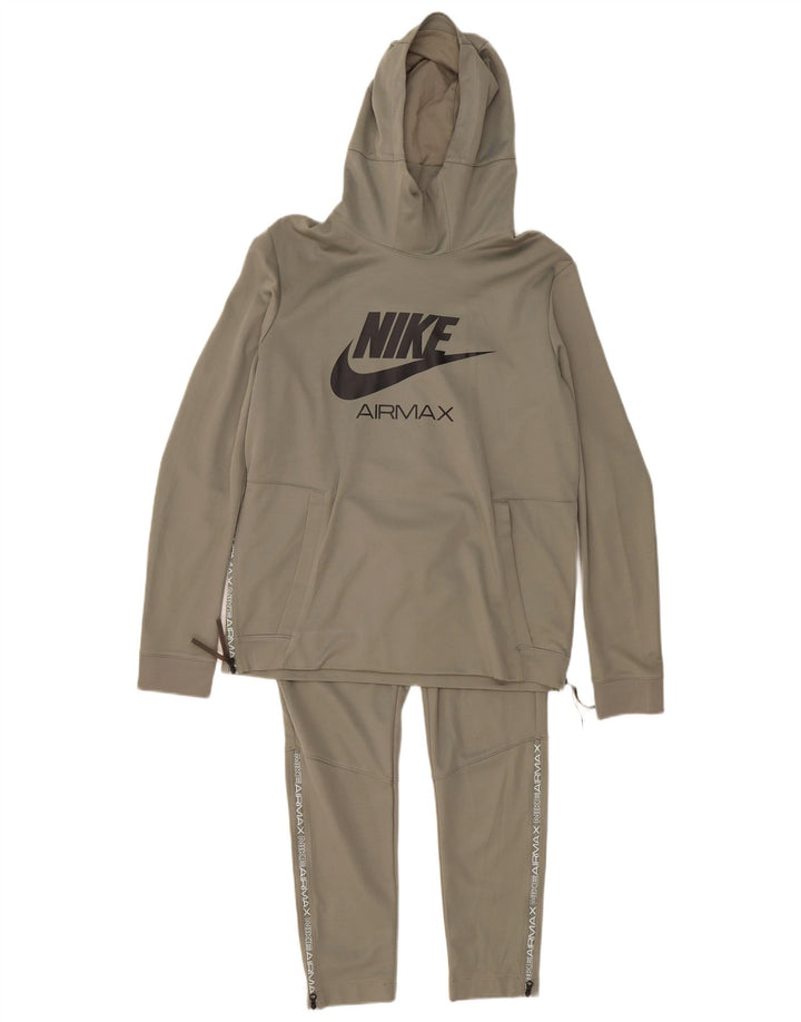 Męski dres Nike z grafiką, średni khaki, bawełna