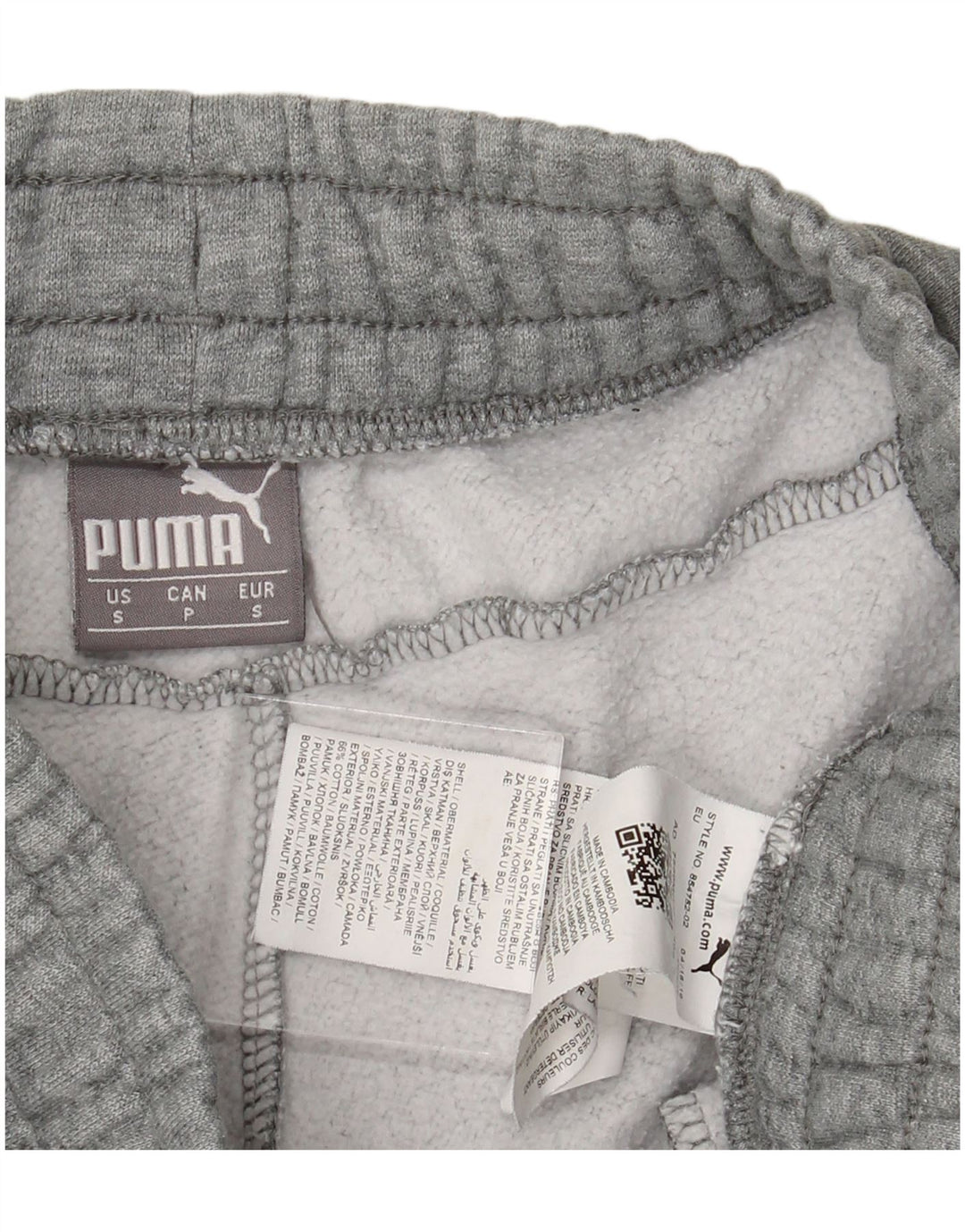 Męskie spodnie dresowe PUMA, małe, szare, bawełniane