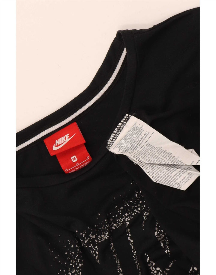 Damska koszulka z grafiką Nike Top UK 14, średni czarny poliester