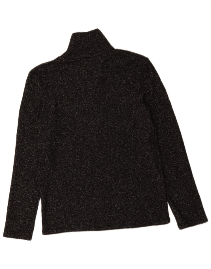 Sweter damski Zara z golfem UK 14, duży, czarny, nakrapiany