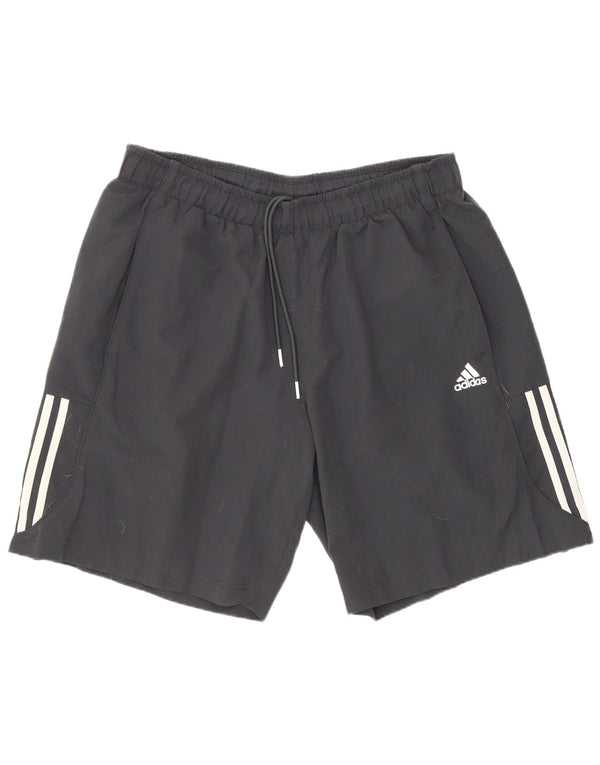 Męskie spodenki sportowe Adidas, duże, czarne, poliestrowe