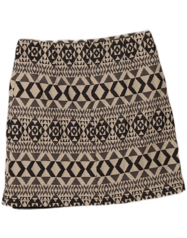 Marks & Spencer Damska spódnica mini UK 10 Small W28 Szara, geometryczna bawełna
