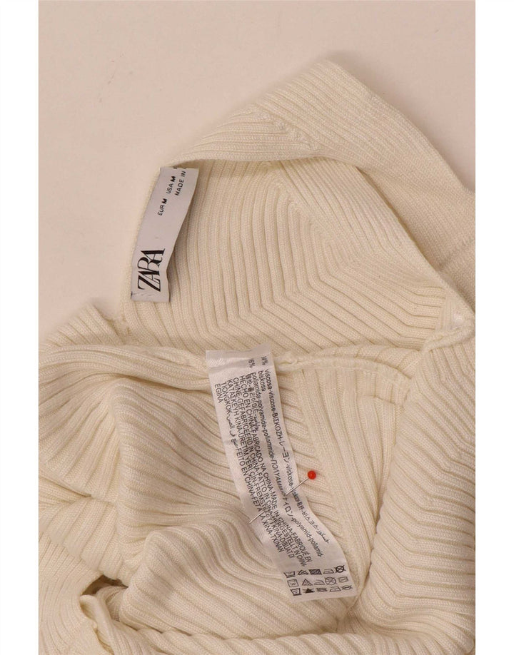 Damski krótki top Zara UK 12 Średniobiała wiskoza