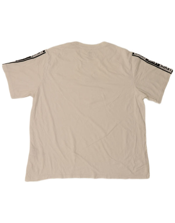 Męski T-shirt z grafiką Levi's, góra XL, biała bawełna