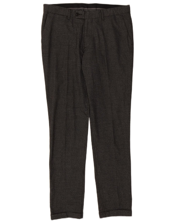Męskie spodnie garniturowe Zara EU 42 Large W32 L32 Szary poliester
