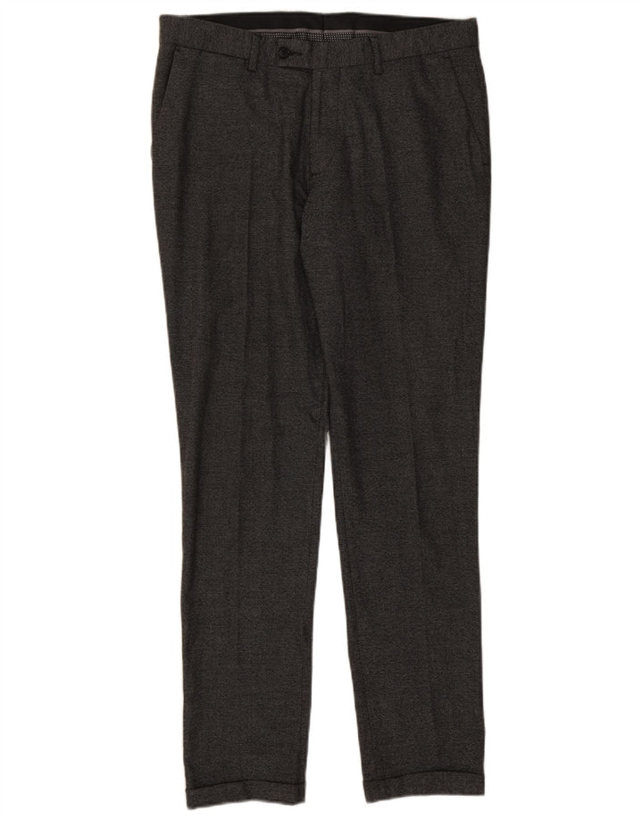 Męskie spodnie garniturowe Zara EU 42 Large W32 L32 Szary poliester