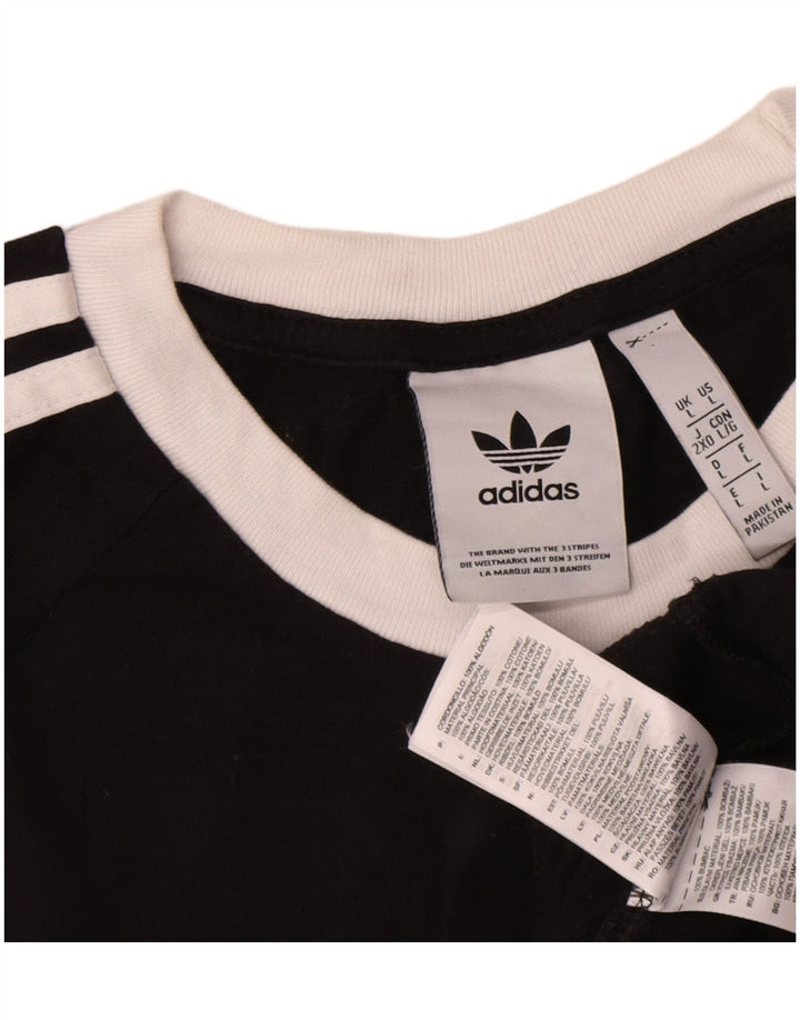 Adidas Męski T-shirt Top Duży Czarny Bawełniany