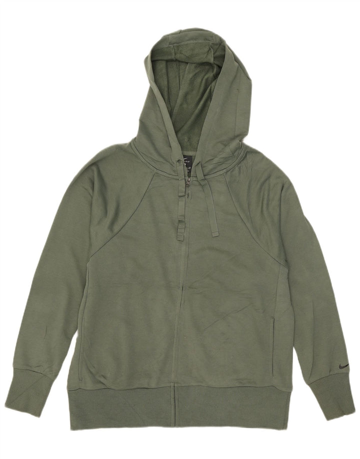 Męski sweter z kapturem NIKE Dri Fit, mały, zielony, z poliestru