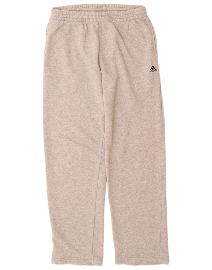 Męskie spodnie dresowe Adidas, średnioszare, bawełniane w cętki
