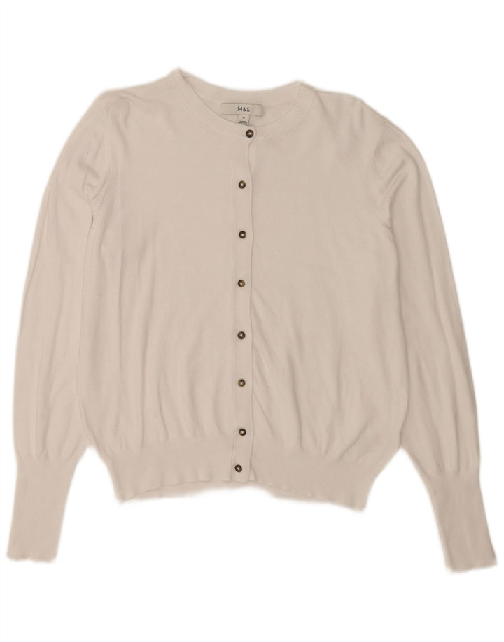 Sweter damski Marks & Spencer UK 14, średni, biały, wiskoza