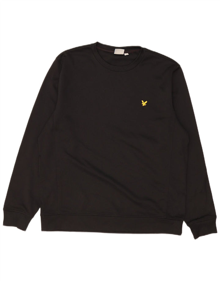 Męski sweter Lyle & Scott, duży, czarny poliester