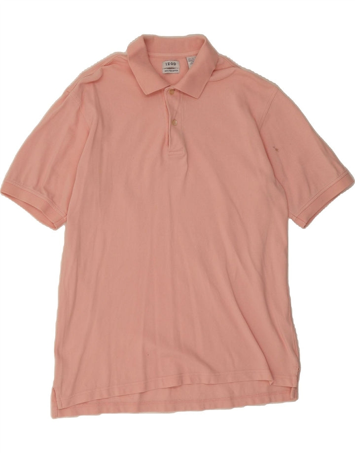 IZOD Mens Polo Shirt Medium Pink Cotton Vintage Izod and Second-Hand Izod from Messina Hembry 