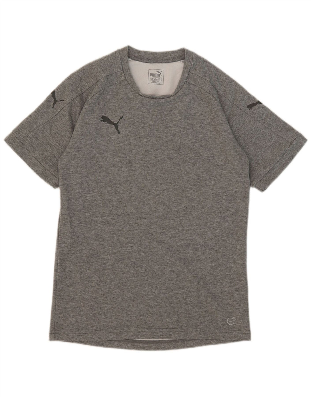 Męska koszulka Puma Top, średnia, szara, bawełniana nakrapiana