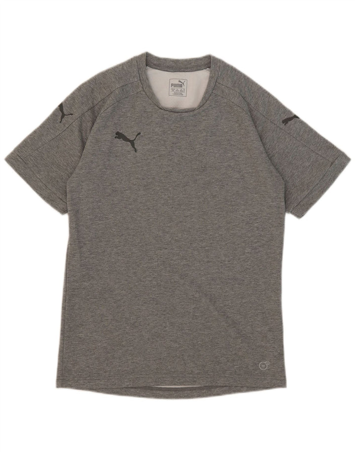 Męska koszulka Puma Top, średnia, szara, bawełniana nakrapiana