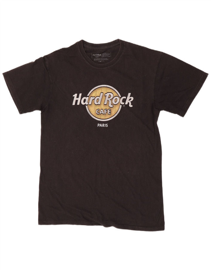 Męska koszulka z grafiką Hard Rock Cafe Paris, średnia, czarna bawełna