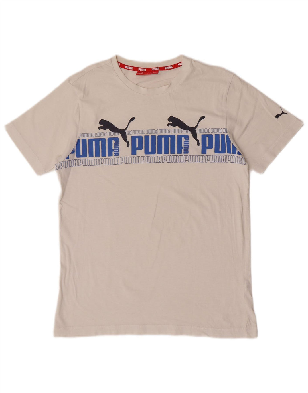 Chłopięcy T-shirt z grafiką Puma, 15-16 lat, biały