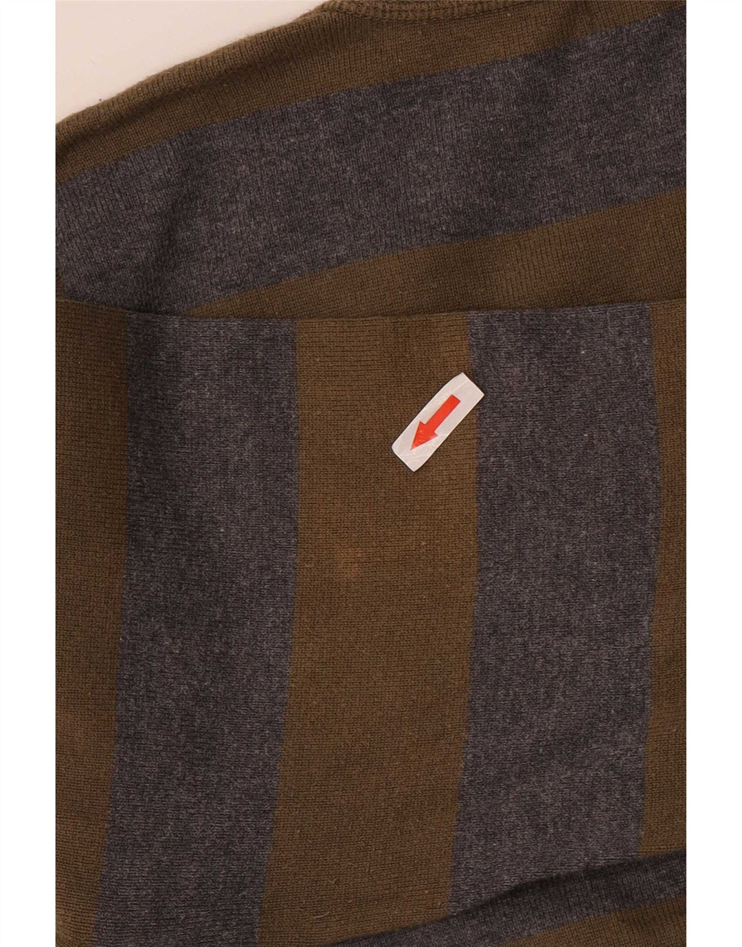 Męski sweter Zara w duże paski w kolorze khaki