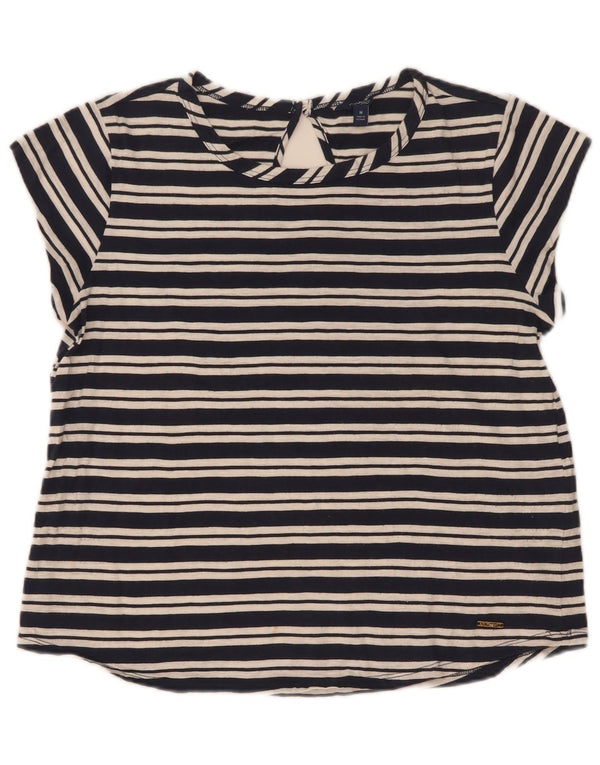T-shirt damski Nautica Top UK 14 Średni granatowy, bawełniany w paski