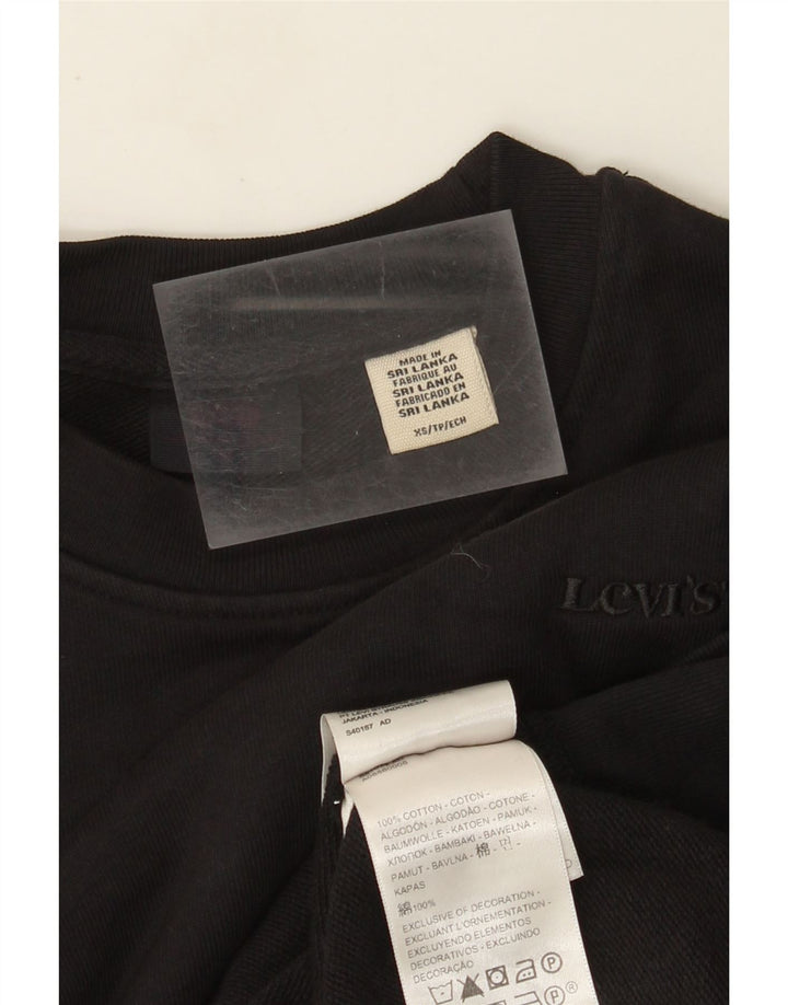 Damska bluza oversize Levi's UK 6 XS, czarna bawełna