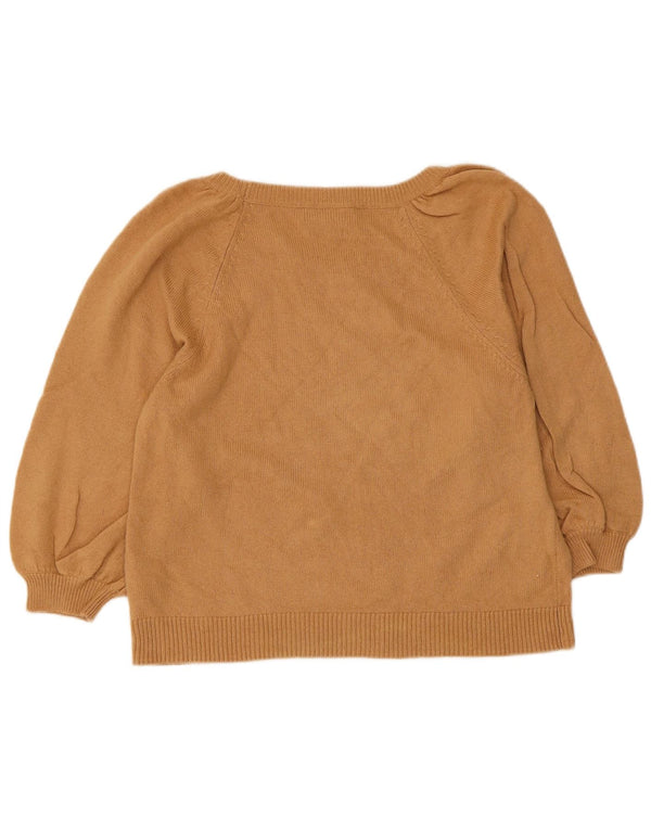 Damski sweter Zara Crop 3/4 z dekoltem w łódkę UK 10 Small Beige