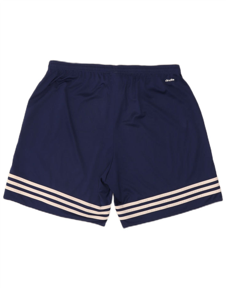 Męskie spodenki sportowe Adidas Climalite XL granatowe, poliestrowe