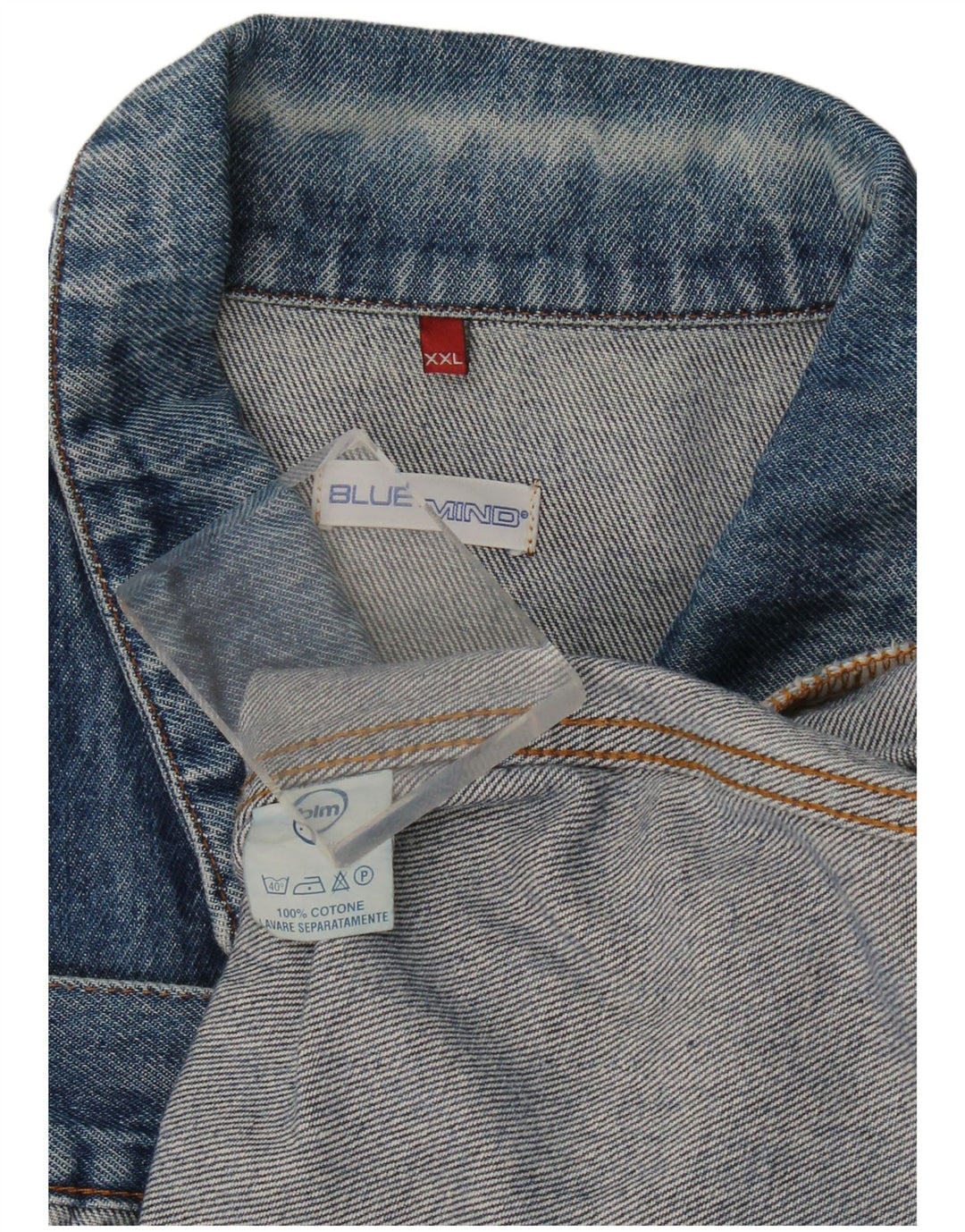 Vintage męska kurtka dżinsowa UK 44 2XL niebieska bawełniana