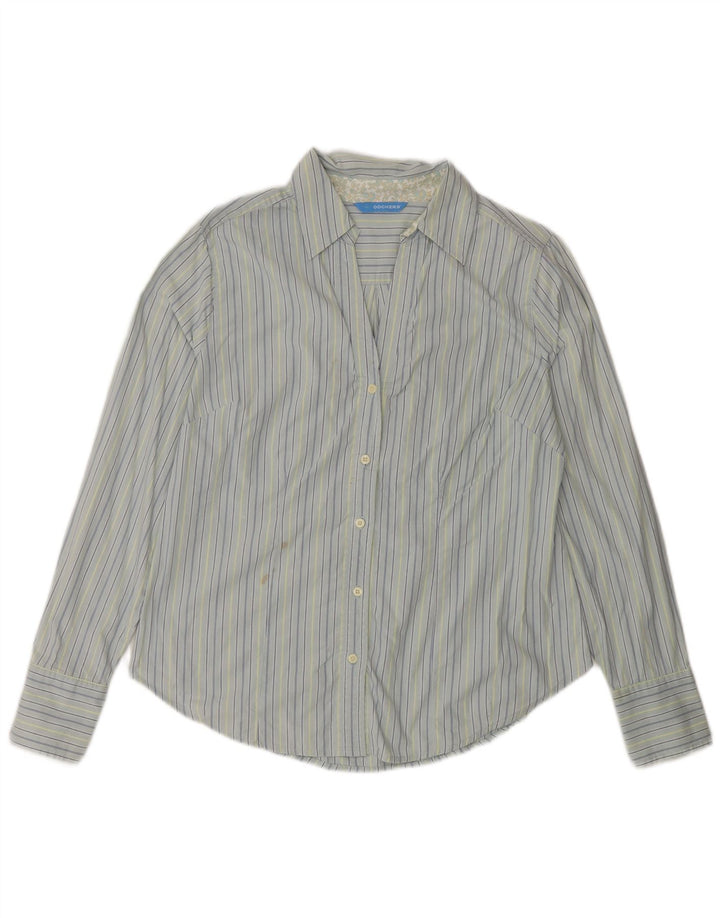 DOCKERS Womens Shirt UK 16 Large Blue Striped