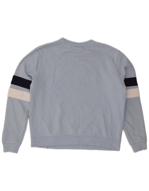 Damska bluza z grafiką Fila, UK 16, duża niebieska bawełna z blokami kolorów