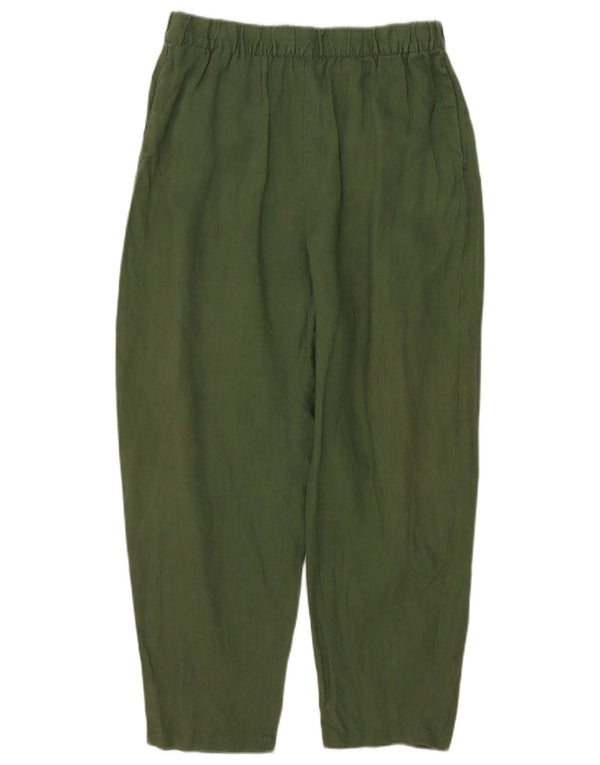 Damskie spodnie chino o luźnym kroju Zara, średnie W28 L26, zielone