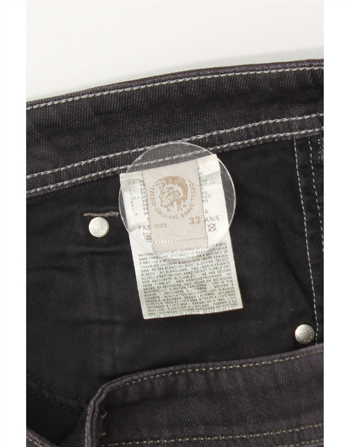 DIESEL Męskie proste dżinsy W33 L30 Szara bawełna