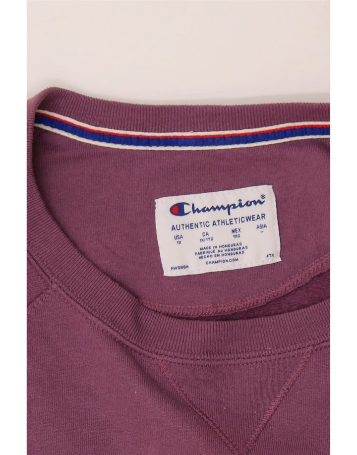 CHAMPION Womens Graphic Sweatshirt Jumper UK 18 XL Pink Polyester Vintage Champion and Second-Hand Champion from Messina Hembry 