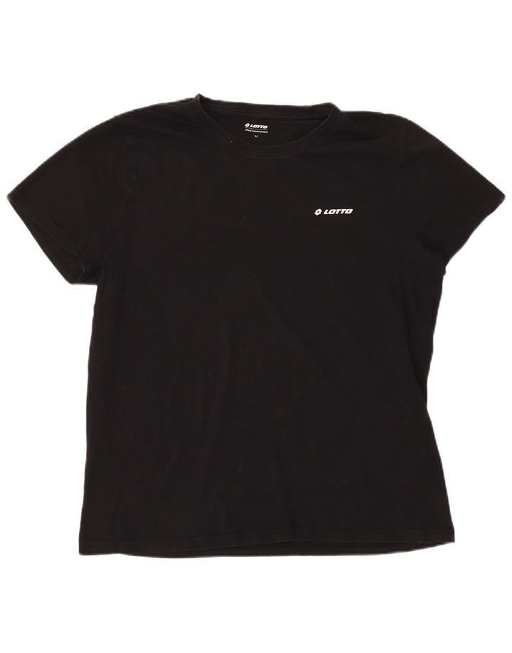 T-shirt damski LOTTO Top UK 16, duży, czarny, bawełniany