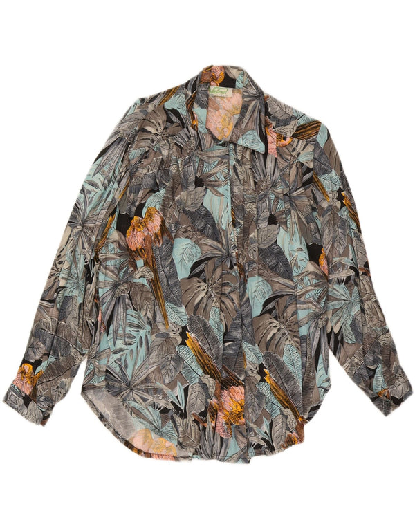 VELENO Womens Shirt Blouse UK 20 2XL Multicoloured Floral Viscose