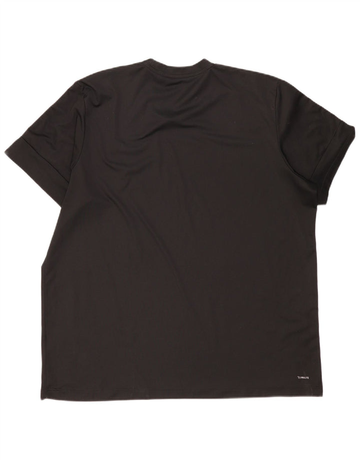 Adidas Męska koszulka Climalite Graphic Top 2XL Czarny poliester