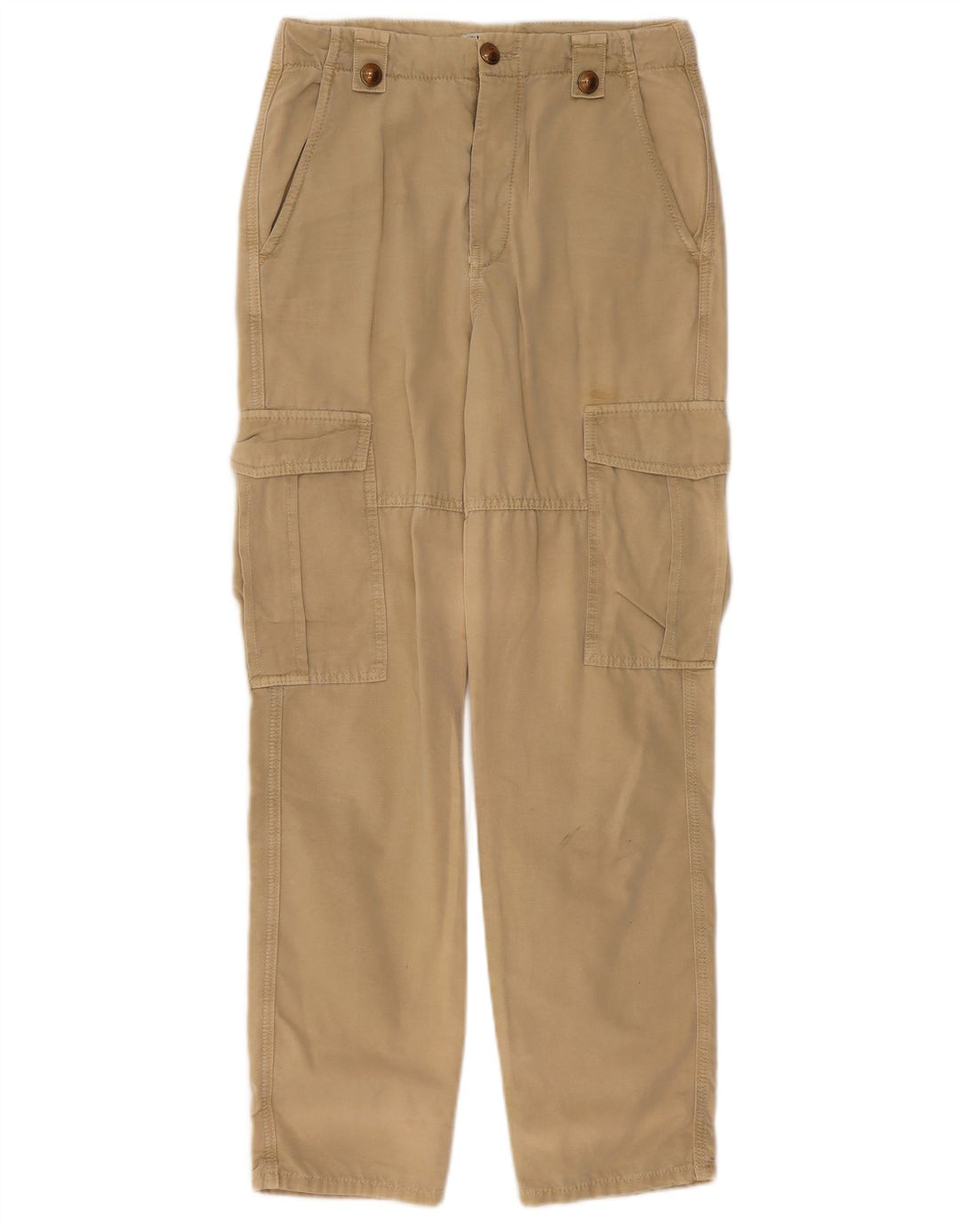 Spodnie damskie Zara Straight Cargo, małe W27 L30, beżowe