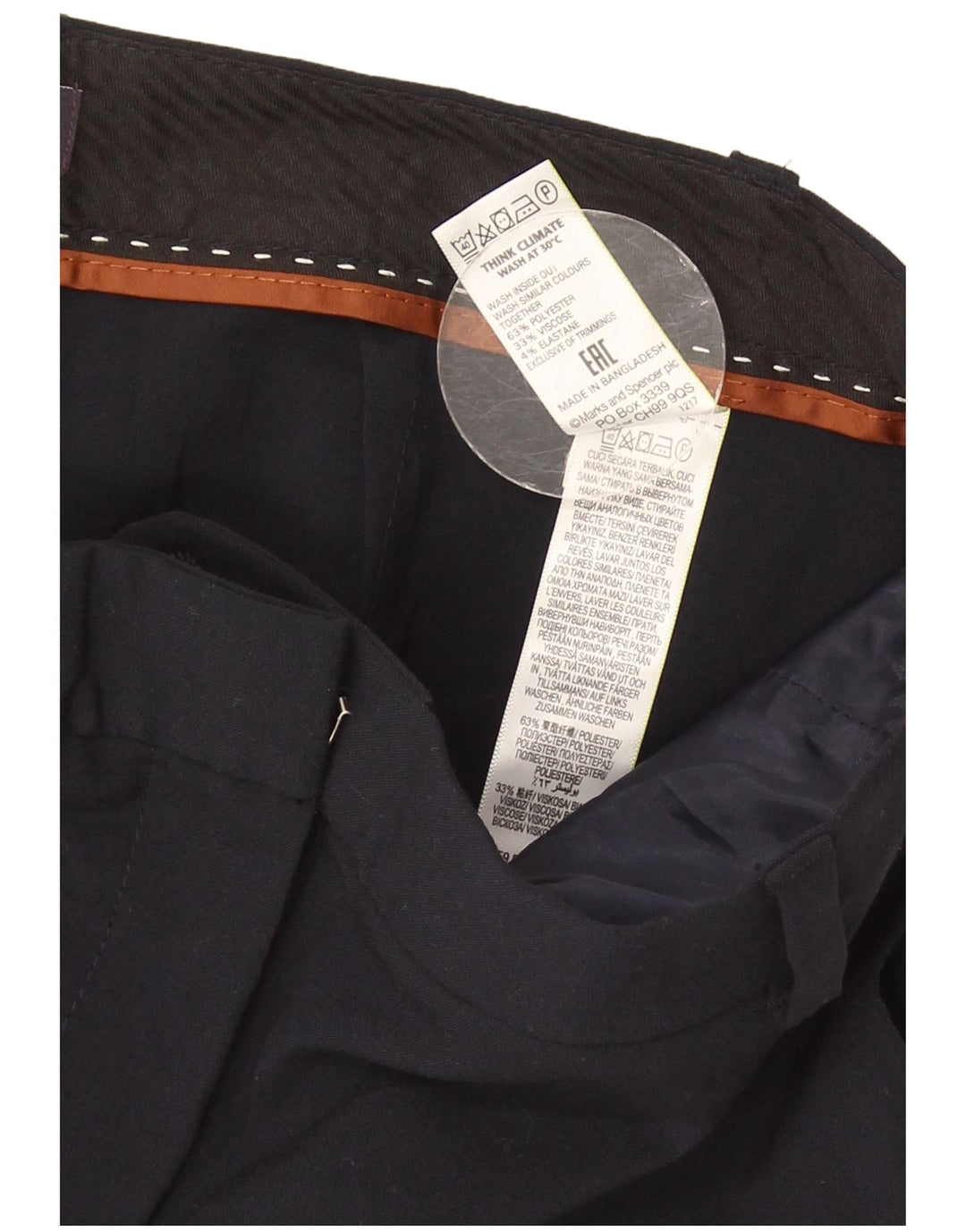Damskie spodnie Chino Marks & Spencer UK 12 Medium W32 L29 Granatowe