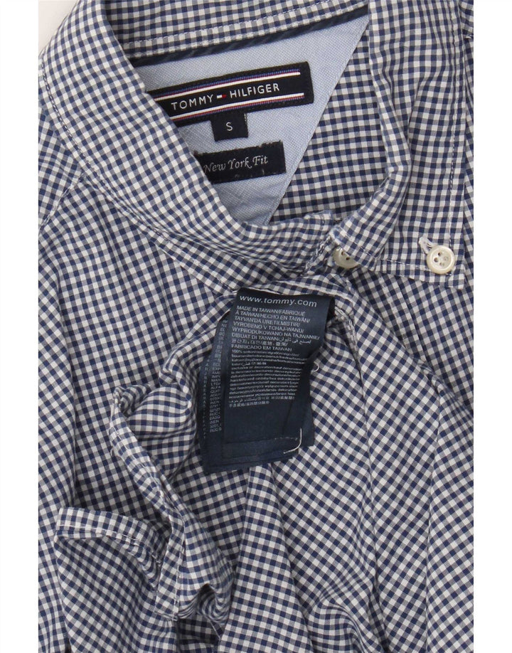 Koszula męska Tommy Hilfiger, mała, granatowa, bawełniana w kratkę