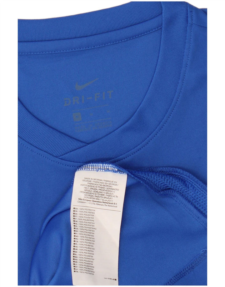 Męski T-shirt Nike Dri Fit z grafiką, średni niebieski poliester