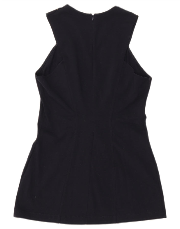 ROCCOBAROCCO Damska bluzka bez rękawów Top IT 44 Średni granatowy w kwiaty